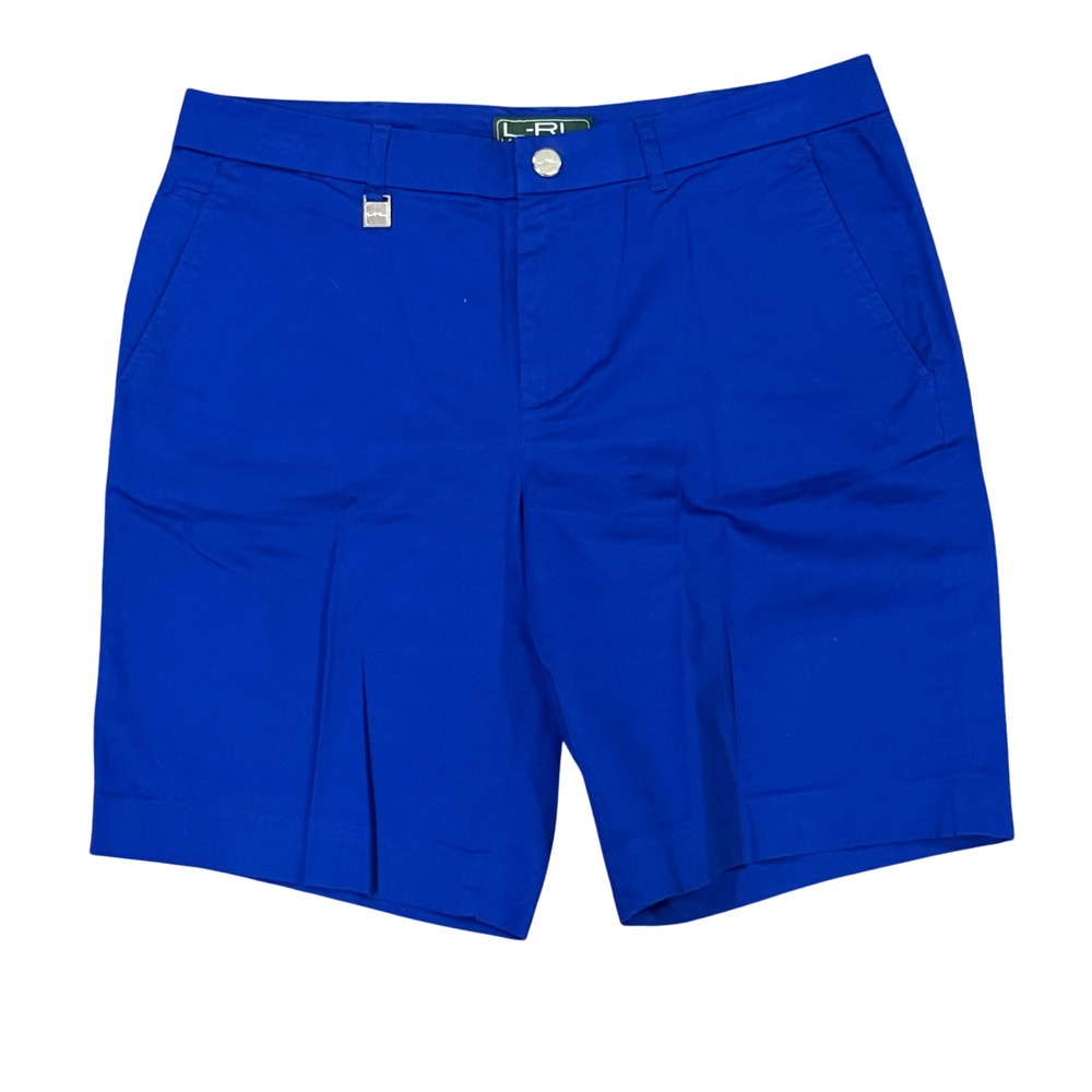Lauren Active Ralph Lauren Royal Blue Chino Shorts Womens Size 6 Stretch Cotton